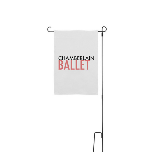 Yard Flag with Stake: (Standard Logo), a White 12" x 18" Yard Flag with Stake