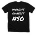 World's Okayest NSO shirt - White Text, a Solid Black Blend Premium Unisex Tee