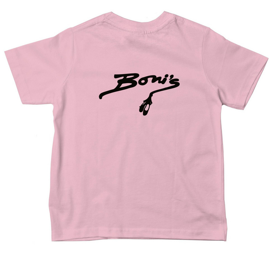Boni's Toddler 'Tiny Dancer' Apparel, a Pink Toddler Tee (back-view)