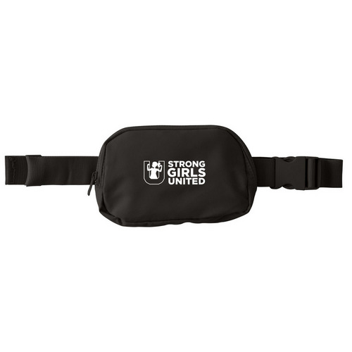 Cross Body Bag, a Deep Black Matte Hip Pack