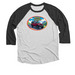 Trippin? merch, a Black and Heather White 3/4 Sleeve Baseball Tee