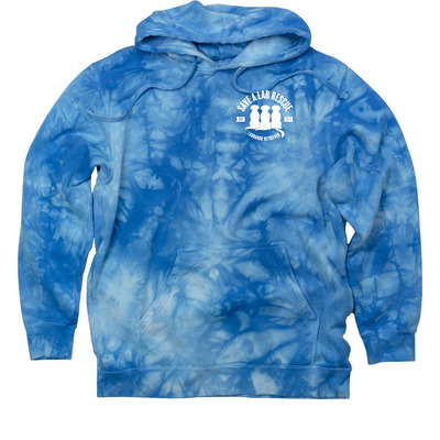 This is my happy place, a Aqua Blue Tie Dye Pullover Hoodie