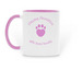 Staying Pawsitive&nbsp;, a Pink Two-Tone Ceramic Mug (back-view)