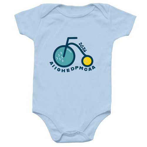 AIIOHEDPMGAA BABY, a Light Blue Infant Onesie