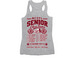 SENIOR CHEER ROSTER, a Athletic Heather Women's Racerback (back-view)