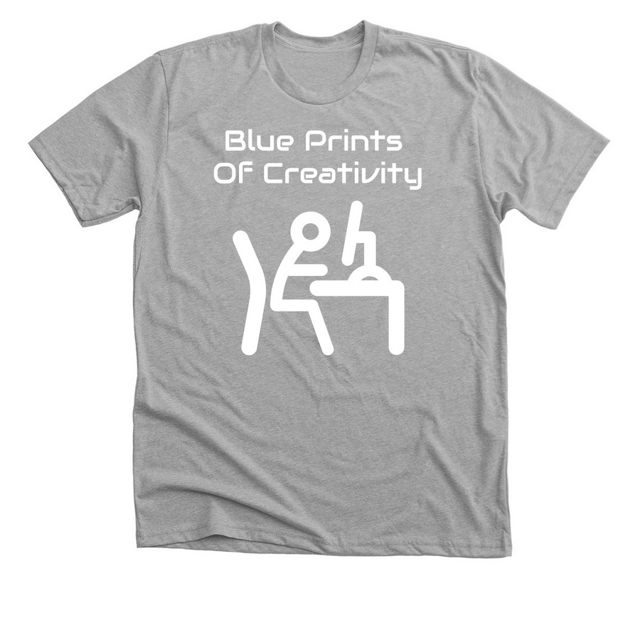 Blue Prints Of Creativity, a Athletic Heather Premium Unisex Tee