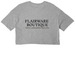 Flairware Flair, a Athletic Heather Women?s Cropped Cotton Tee (back-view)