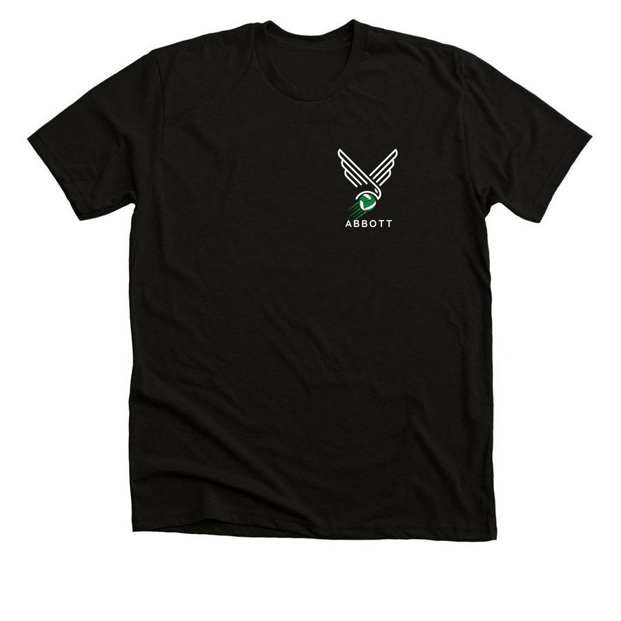 2025 2026 Small Volleyball Logo, a Solid Black Blend Premium Unisex Tee