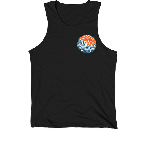 Faith Sun Rise Tank, a Black Premium Cotton Tank