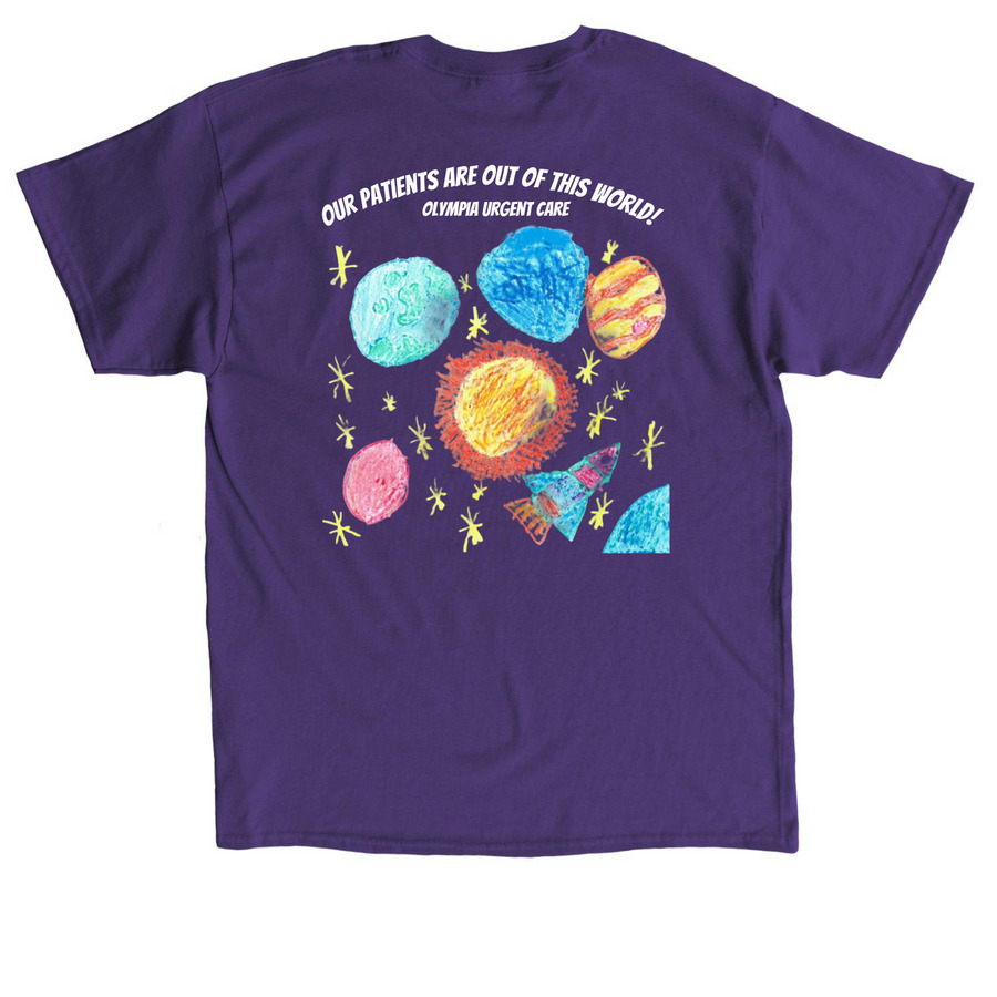 Mary Bridge Oly UC Coloring Contest - Planets, a Purple Classic Unisex Tee (back-view)