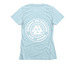 Girls Jiu Jitsu shirt, a Ice Blue Women's Slim Fit Tee (back-view)