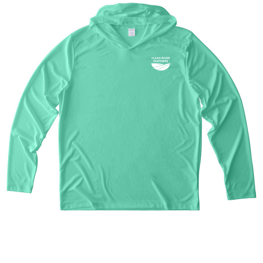 CRP Sun Hoodie, a Bright Seafoam UV Performance Long Sleeve Hoodie