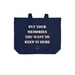 eternal sunshine tour tote, a River Blue Navy Cotton Canvas Tote Bag (back-view)