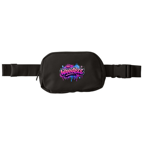 WANNABEE Graffiti Bag, a Deep Black Matte Hip Pack