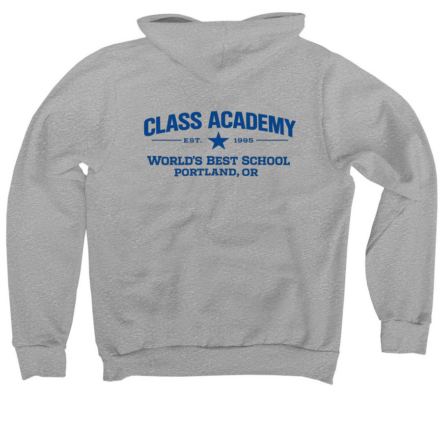 Adult CLASS Blue Pennant&nbsp;, a Athletic Heather Premium Pullover Hoodie (back-view)