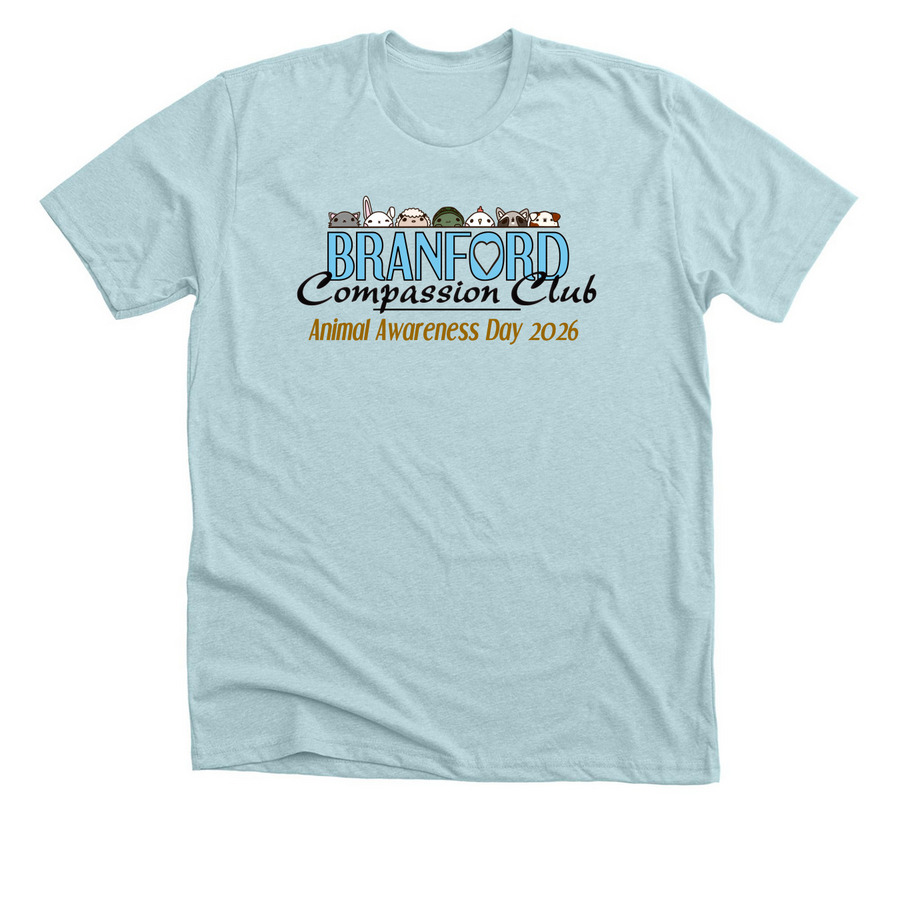 BCC Animal Awareness Day 2026, a Heather Ice Blue Premium Unisex Tee