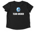 Team Archer | Critter Litter, a Space Black Allmade Eco Triblend Women?s Scoop Neck Tee (back-view)