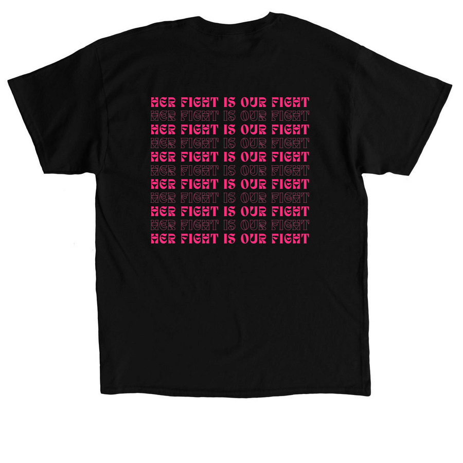Katie's Support Squad, a Black Classic Unisex Tee (back-view)