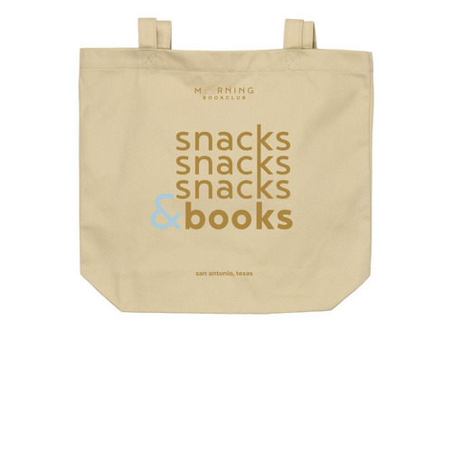 Morning Bookclub Tote Bags, a Oyster Organic Cotton Tote Bag