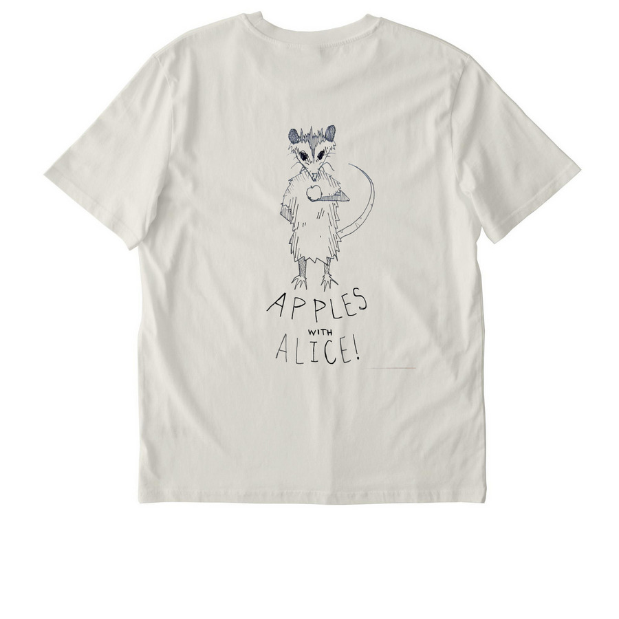 Opossum Apple, a Natural Raw Stanley/Stella Unisex Creator 2.0 Tee (back-view)