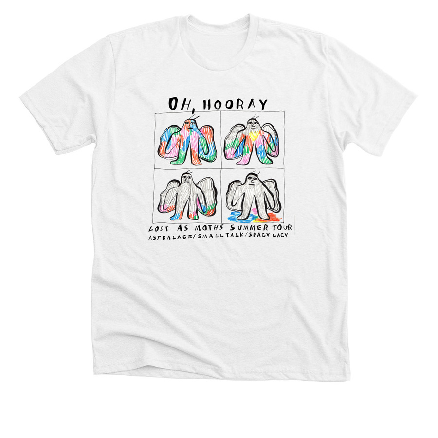 As Lost As Moths Summer Tour T, a Solid White Blend Premium Unisex Tee