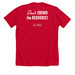 The 1977 Tee, a Solid Red Blend Premium Unisex Tee (back-view)