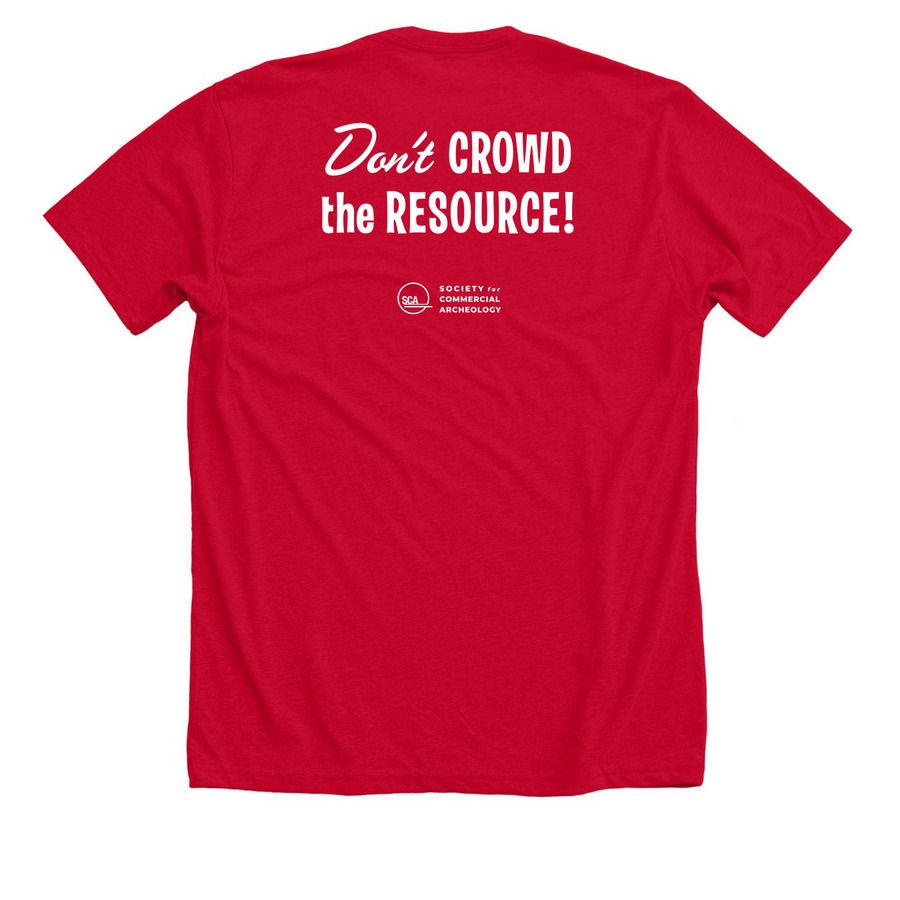 The 1977 Tee, a Solid Red Blend Premium Unisex Tee (back-view)