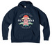 Pig Yoga Campaign (White Logo), a Rebel Blue Allmade Organic CVC Pullover Hoodie