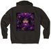 Void lotus hoodie, a Black Nike Club Fleece Zip Up Hoodie (back-view)