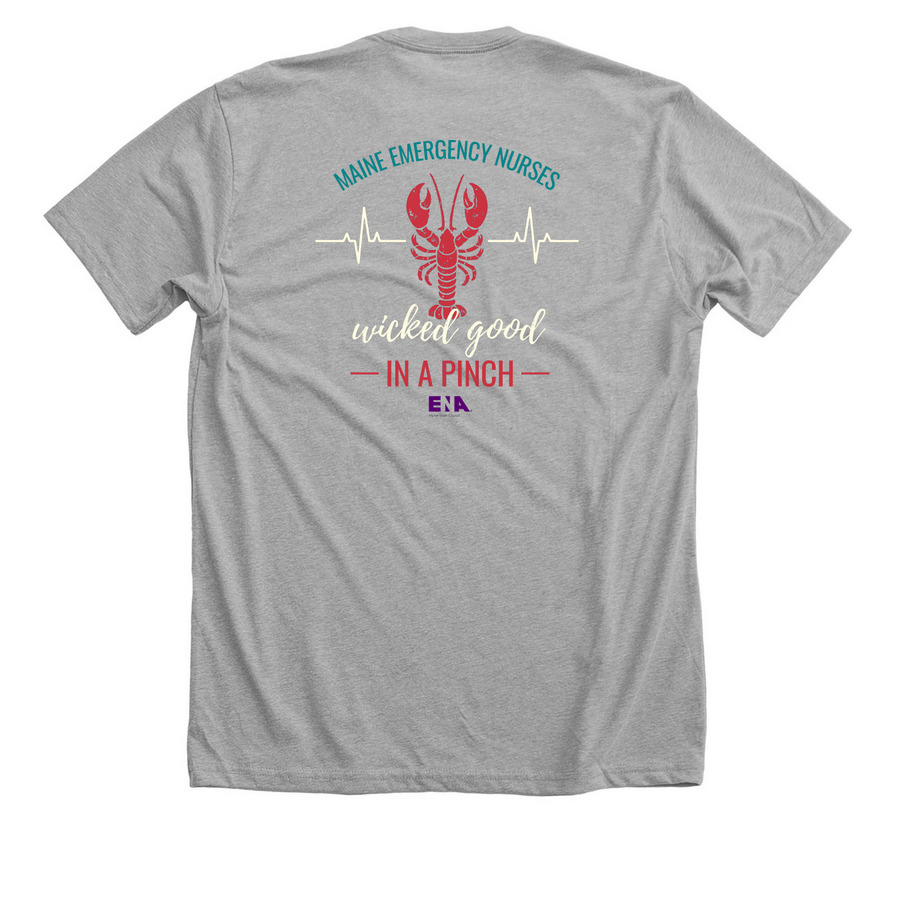 Wicked Good Lobster, a Athletic Heather Premium Unisex Tee (back-view)