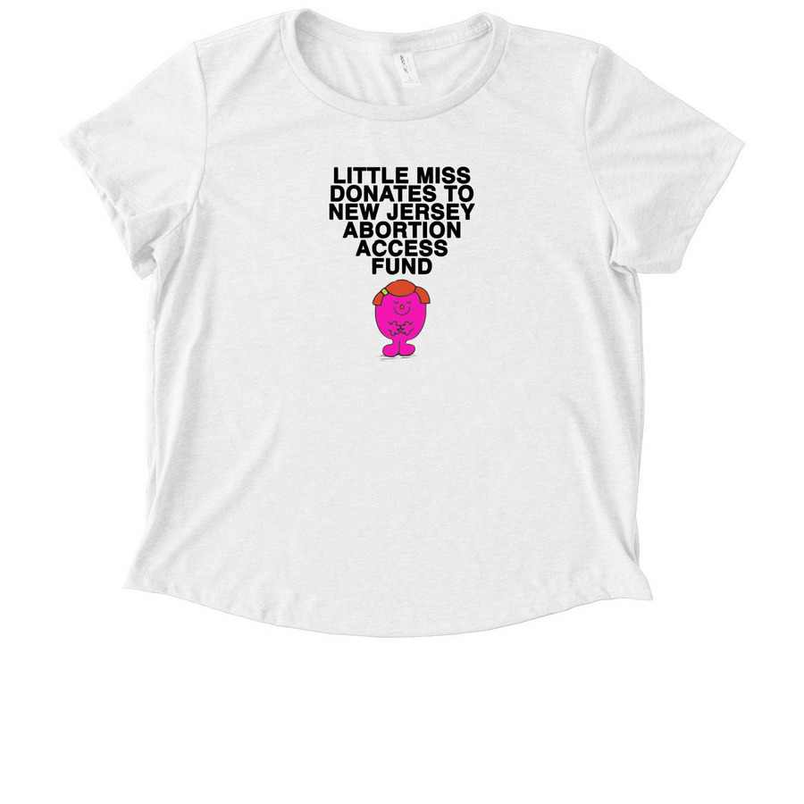 Little Miss Donates to NJAAF, a Fairly White Allmade Eco Triblend Women?s Scoop Neck Tee