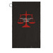 Law Merch Golf (white lettering), a Black Golf Towel