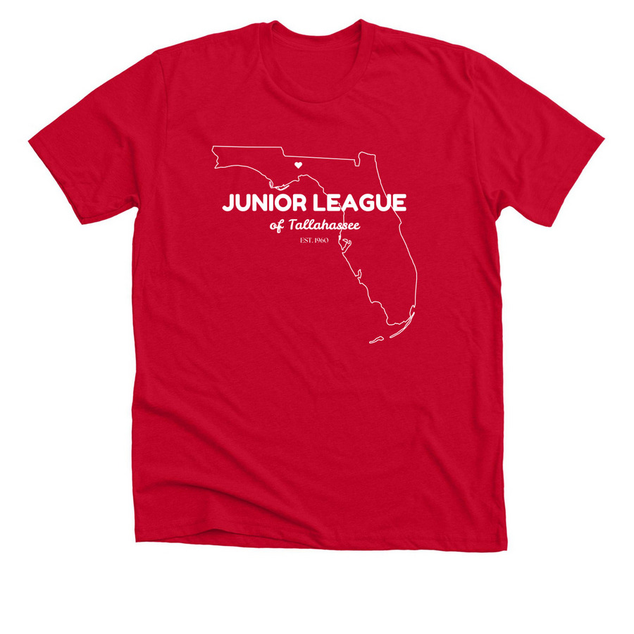 JLT State of FL, a Solid Red Blend Premium Unisex Tee