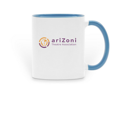 ariZoni Theatre Association 2 tone Mug, a Light Blue Two-Tone Ceramic Mug