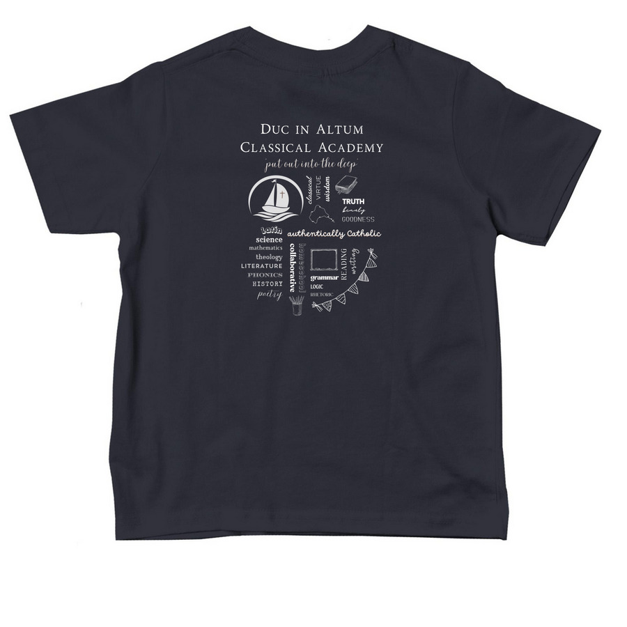DIA Word Bubble - Toddler Shirts!, a Navy Toddler Tee (back-view)