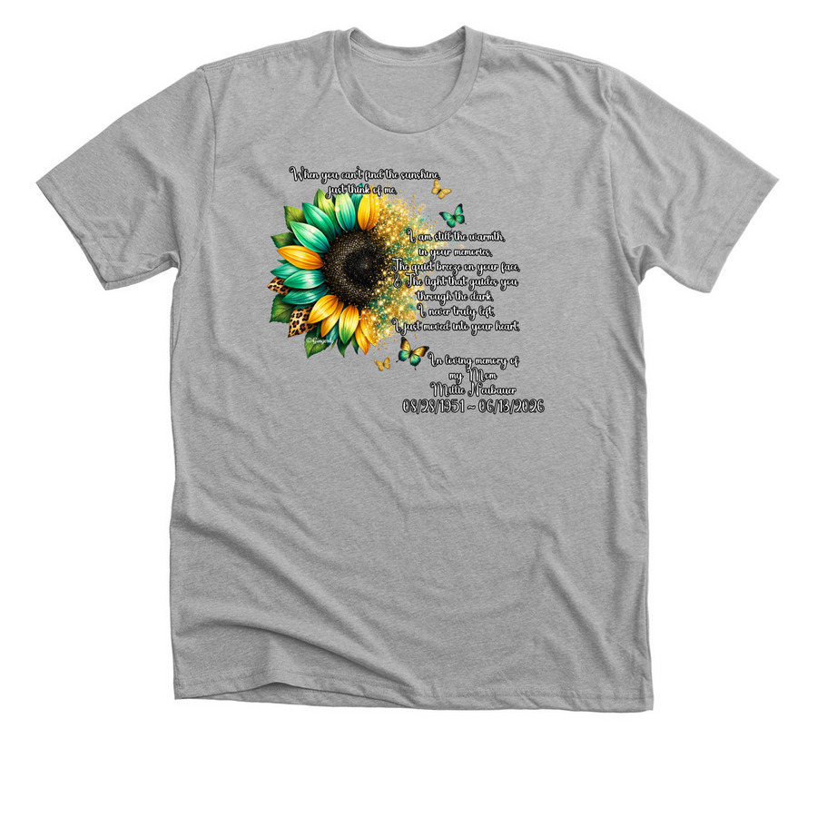 In Memory Of My Mom, a Athletic Heather Premium Unisex Tee