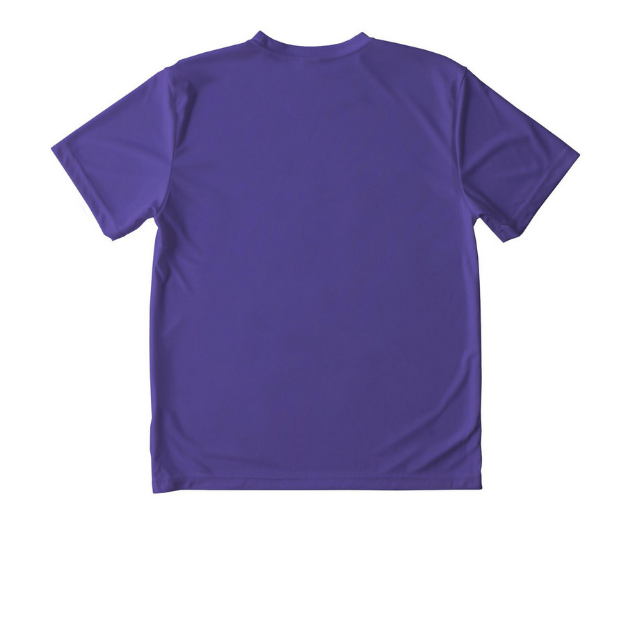 Youth Purple Performance T-shirt, a Purple Youth Performance Tee (back-view)