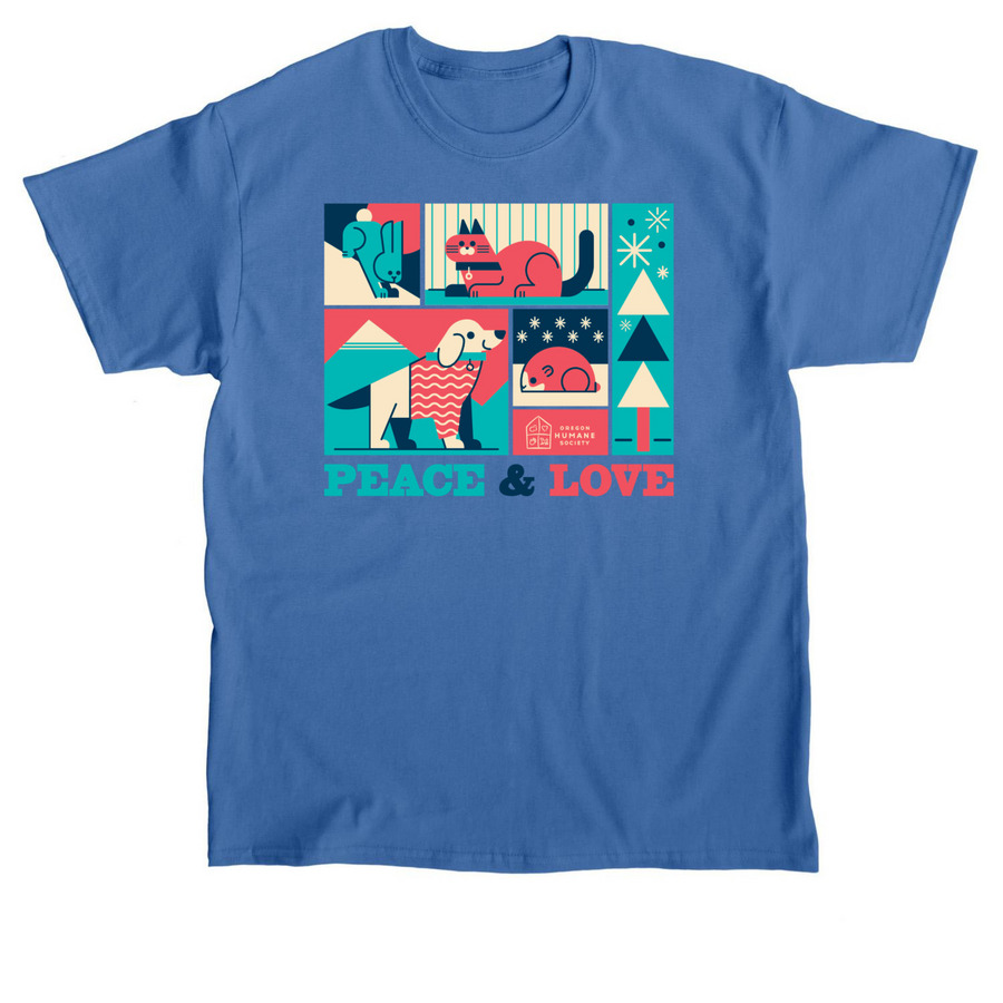 Peace & Love Holidays, a Sapphire Classic Unisex Tee