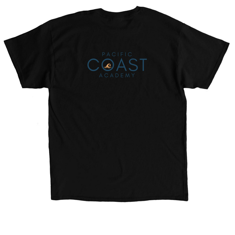 PCA Dad, a Black Classic Unisex Tee (back-view)
