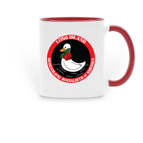 Join the Flock, a Red Two-Tone Ceramic Mug