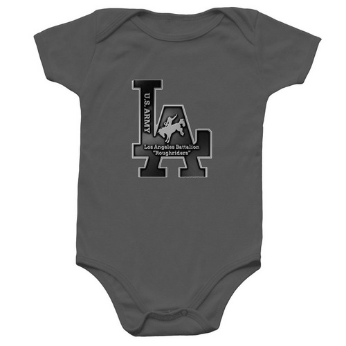 LA BN Baby Onesie, a Charcoal Infant Onesie