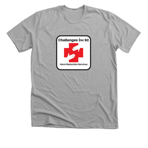 Challenges Inc SC Logo, a Athletic Heather Premium Unisex Tee