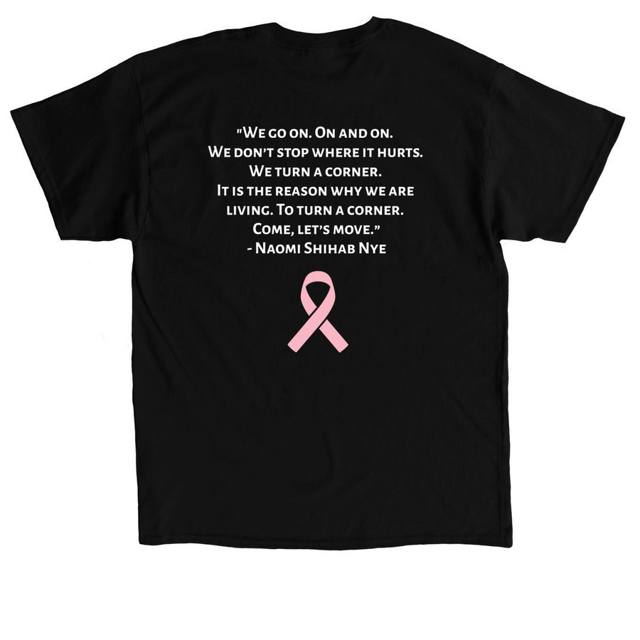 Breast Cancer Awareness, a Black Classic Unisex Tee (back-view)
