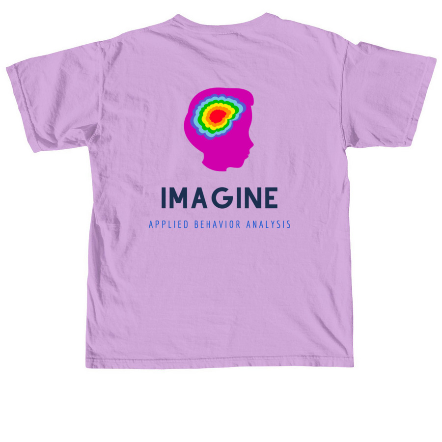 NEW! IABA Logo Comfort Colors Tee, a Neon Violet Comfort Colors Unisex Tee (back-view)