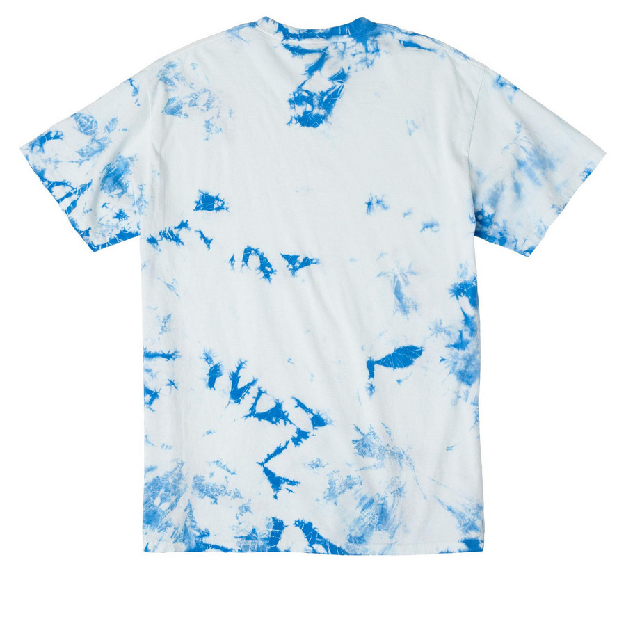 Sami the civic superhero-adult & youth shirt, a True Royal Crystal Tie Dye Tee (back-view)