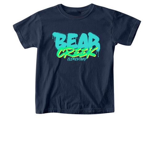 BCE Drip, a True Navy Comfort Colors Youth Tee