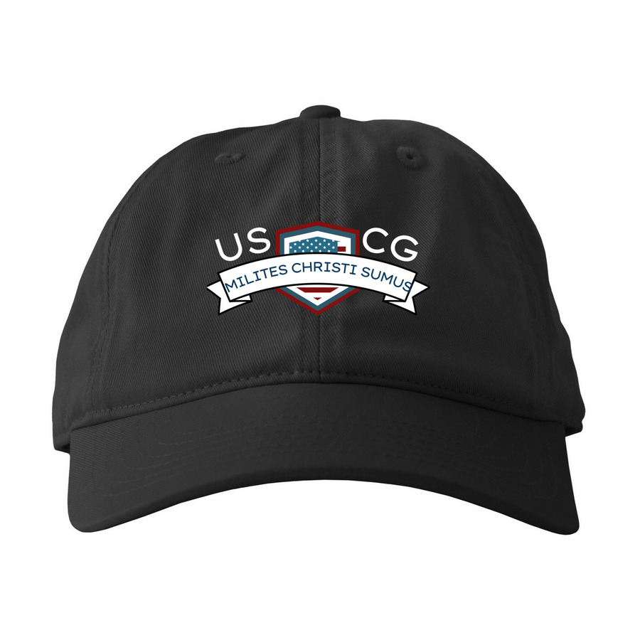 USCG Soldiers of Christ, a Black Printed Eco Baseball Cap