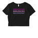 Purple Lettering Retro, a Black Women's Fitted Cropped Tee
