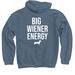 BIG WIENER ENERGY&nbsp;, a Indigo Pullover Hoodie (back-view)