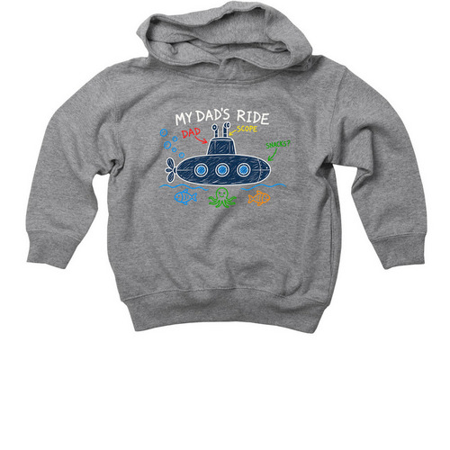 My Dad's Ride, a Granite Heather Toddler Pullover Hoodie